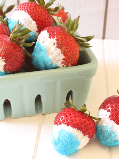 Red, White, and Blue Strawberries